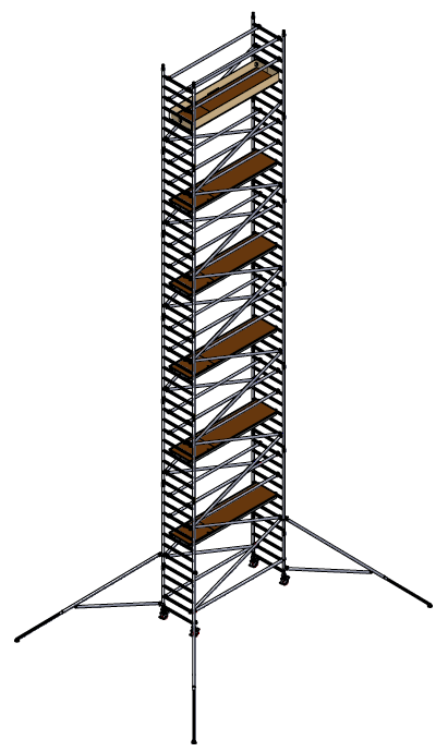 Aliuminio bokštas h=13,2m, 250x85 MN250 BOSS Clima analogas