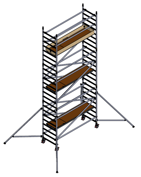 Aliuminio bokštas h=6.2m, 250x85 MN250 BOSS Clima analogas