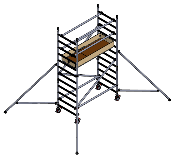 Aliuminio bokštas h=3.2m, 180x85 MN250 BOSS Clima analogas