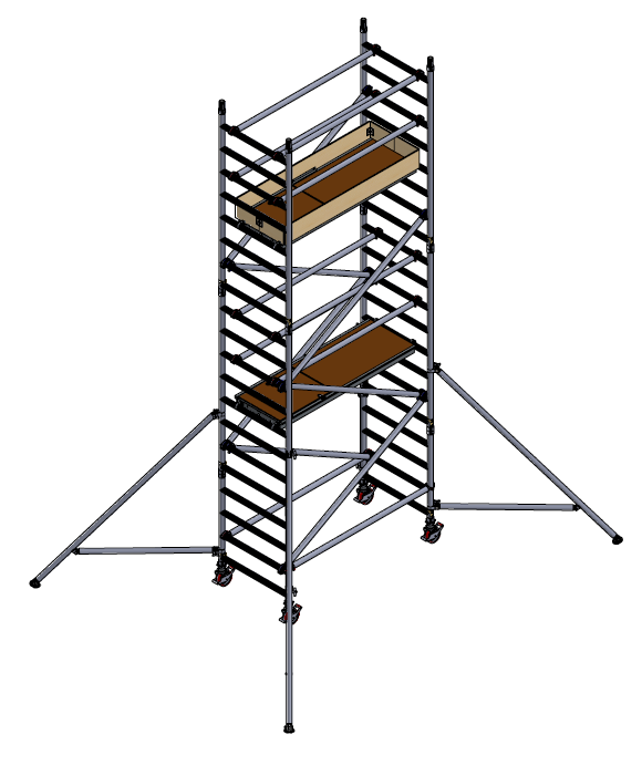 Aliuminio bokštas h=5.2m, 180x85 MN250 BOSS Clima analogas